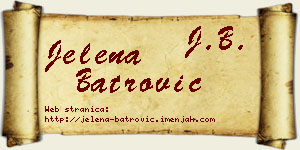 Jelena Batrović vizit kartica